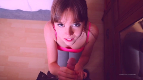 Maya Kayagaia Strokes Him 'Til He Cums